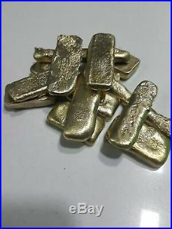 99 grams Scrap gold bar for Gold Recovery melted different computer coin pins