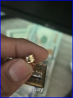 10KT Gold Last supper 2Tone pendant 4mm Bail 100% genuine Gold, New 5.0 grm