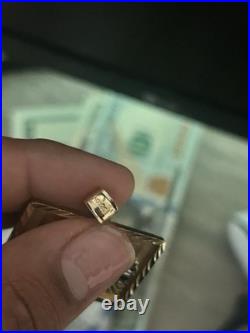 10KT Gold Last supper 2Tone pendant 4mm Bail 100% genuine Gold, New 5.0 grm