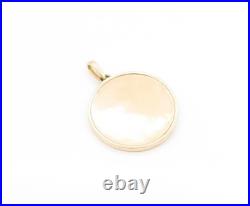 10K GOLD Vintage Pendant Solid Round Saint Michael Religious Coin GP819