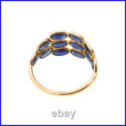 10K Solid Gold Ring, Statement Ring, Natural Blue Sapphire Ring, Gemstone Ring