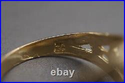 10K Solid Yellow Gold 0.7 Diamond Cut Dollar Sign Band Ring. Size 8 Men Women