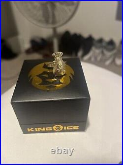 10K Solid Yellow Gold 0.8 Diamond Cut Money Bag Band Ring. Size 7