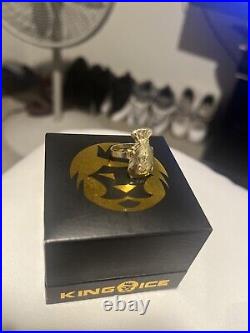 10K Solid Yellow Gold 0.8 Diamond Cut Money Bag Band Ring. Size 7