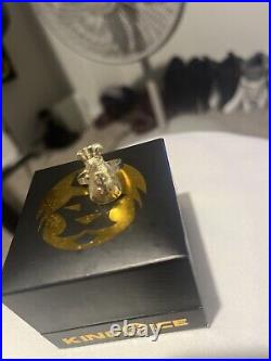 10K Solid Yellow Gold 0.8 Diamond Cut Money Bag Band Ring. Size 7