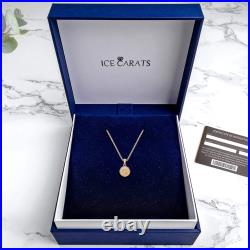 10K Solid Yellow Gold 10mm Guardian Angel Wings Coin Necklace