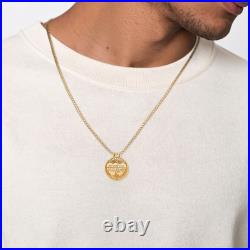 10K Solid Yellow Gold Mizpah Break-apart Coin Set Necklace