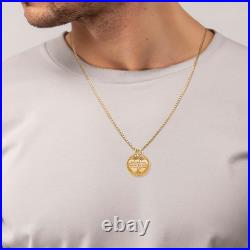 10K Solid Yellow Gold Mizpah Break-apart Coin Set Necklace