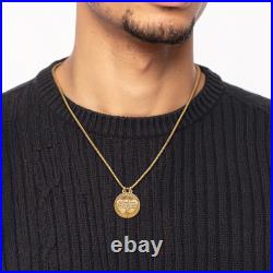 10K Solid Yellow Gold Mizpah Break-apart Coin Set Necklace