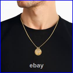 10K Solid Yellow Gold Mizpah Break-apart Coin Set Necklace