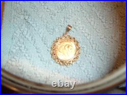 10 Yuan 1983 Solid 999 Panda 1/10 Coin 14k Gold Bezel Pendant For Chain Necklace