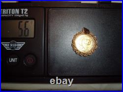 10 Yuan 1983 Solid 999 Panda 1/10 Coin 14k Gold Bezel Pendant For Chain Necklace
