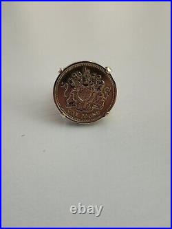 10k Heavy Solid Coin Ring With Apprasial 16.9 Grams