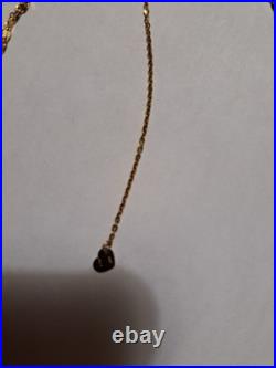 10k Solid Yellow Gold Star Pendant Chain 18 Free Magnetic Clasp And Case