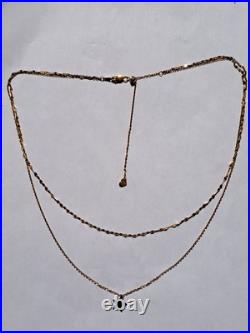 10k Solid Yellow Gold Star Pendant Chain 18 Free Magnetic Clasp And Case