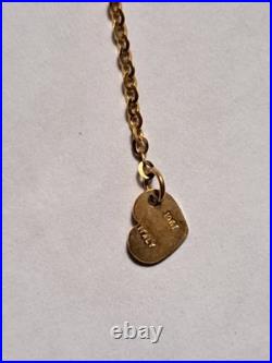 10k Solid Yellow Gold Star Pendant Chain 18 Free Magnetic Clasp And Case