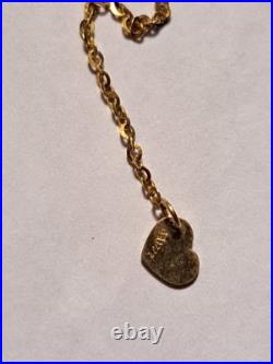 10k Solid Yellow Gold Star Pendant Chain 18 Free Magnetic Clasp And Case