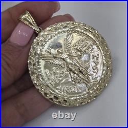10k solid gold thinner 50 pesos centenario Coin Bezel Frame pendant