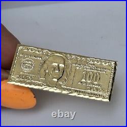 10k yellow Gold $100 dollars double 2 finger knuckle bar Ring Siz 9 9.5