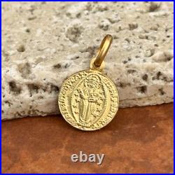 14KT Yellow Gold Italian Venetian Zecchino Coin Solid Medal Pendant Charm 12mm 14KT Yellow Gold Italian Venetian Zecchino Coin Solid Medal Pendant Charm 12mm