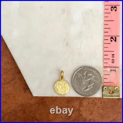 14KT Yellow Gold Italian Venetian Zecchino Coin Solid Medal Pendant Charm 12mm 14KT Yellow Gold Italian Venetian Zecchino Coin Solid Medal Pendant Charm 12mm