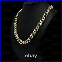14K Gold Cuban Link Chain Necklace Handmade Italian Gold 22 86.5g Heavy