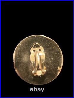 14K Gold French 22K 20 Franc Napoléon III Coin Earrings Clip-On Vintage Pair