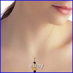 14K. SOLID GOLD NECKLACE WITH CITRINES & GARNERS (Yellow Gold)