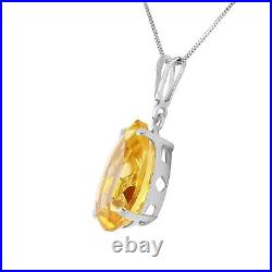 14K. SOLID GOLD NECKLACE WITH NATURAL CITRINES (White Gold)