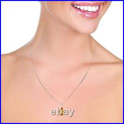 14K. SOLID GOLD NECKLACE WITH NATURAL CITRINES (White Gold)