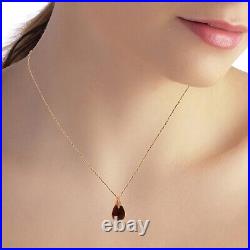 14K. SOLID GOLD NECKLACE WITH NATURAL DYED RUBY (Rose Gold)
