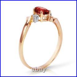 14K. SOLID GOLD RINGS WITH NATURAL DIAMONDS & RUBY (Rose Gold)