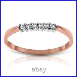 14K. SOLID GOLD RING WITH NATURAL DIAMONDS (Rose Gold)