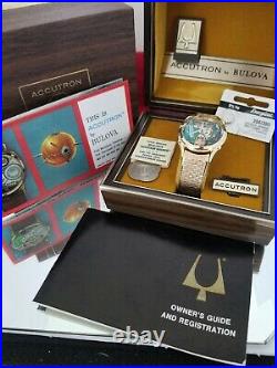 14K Solid Gold Accutron Spaceview Watch. 1961. Boxes/Booklets/Coin/Bat. Free Ship