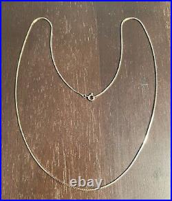 14K Solid Gold Box Link Necklace Chain! 1.8 Grams