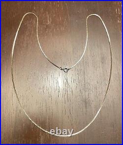 14K Solid Gold Box Link Necklace Chain! 1.8 Grams