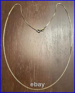 14K Solid Gold Box Link Necklace Chain! 2.0 Grams