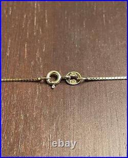 14K Solid Gold Box Link Necklace Chain! 2.0 Grams