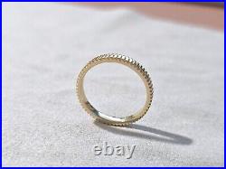 14K Solid Gold Handmade Ring Band with Milled Coin Edges