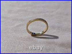 14K Solid Gold Handmade Ring Band with Milled Coin Edges