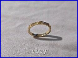 14K Solid Gold Handmade Ring Band with Milled Coin Edges