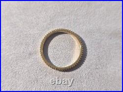 14K Solid Gold Handmade Ring Band with Milled Coin Edges