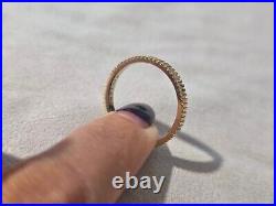 14K Solid Gold Handmade Ring Band with Milled Coin Edges