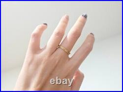 14K Solid Gold Handmade Ring Band with Milled Coin Edges