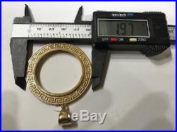 14K Solid Real Gold 50 pesos Mexican coin bezel cremation frame frema Marco