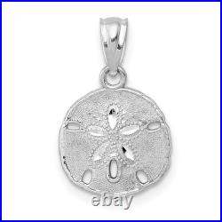 14K Solid White Gold Sand Dollar Starfish Necklace 14K Solid White Gold Sand Dollar Starfish Necklace