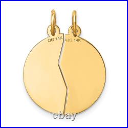 14K Yellow Gold Mizpah Coin Set 2 Piece Necklace