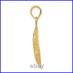14K Yellow Gold Sand Dollar Sea Star Starfish Necklace Charm Pendant