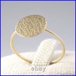 14Ksolid Gold Circle Ring, 14K Solid Gold Simple Ring, 14K Gold Coin Unique ring