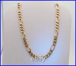 14k Boys Gold Chain Necklace Texas Jewelry Figaro Solid Gold Large Heavy N447